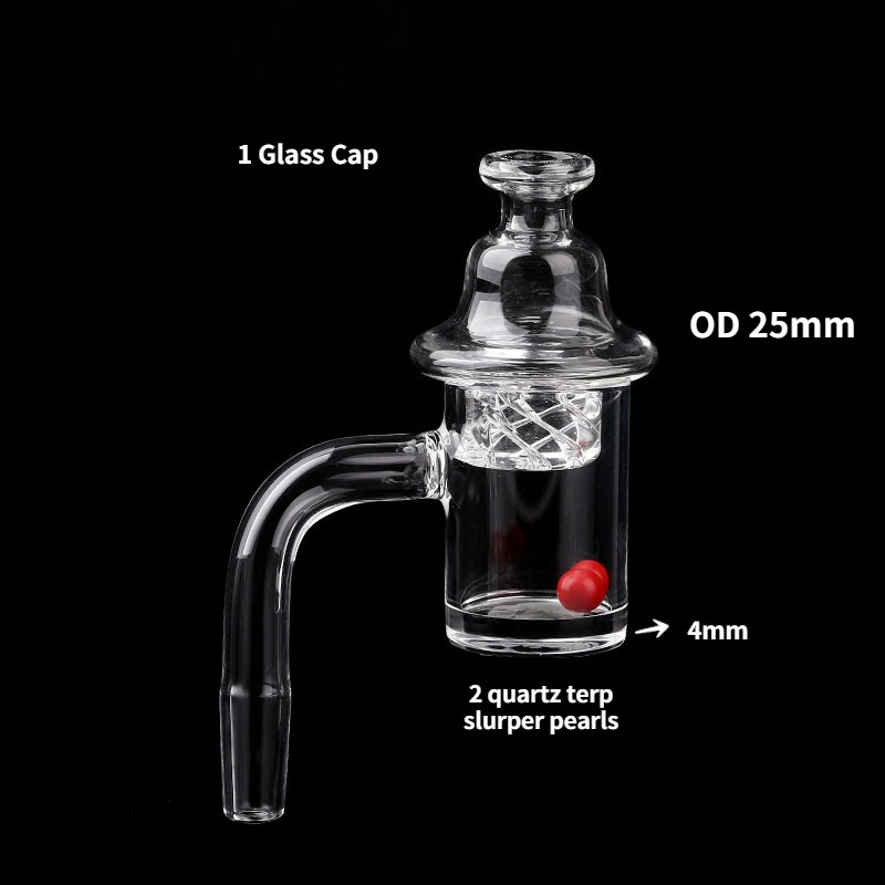 Smoking set OD 25mm 4mm thick quartz banger nail kit with spinning carb cap and terp pearls male female 10mm 14mm 18mm for Dab Rig Bong
Smoking set OD 25mm 4mm thick quartz banger nail kit with spinning carb cap and terp pearls male female 10mm 14mm 18mm for Dab Rig Bong