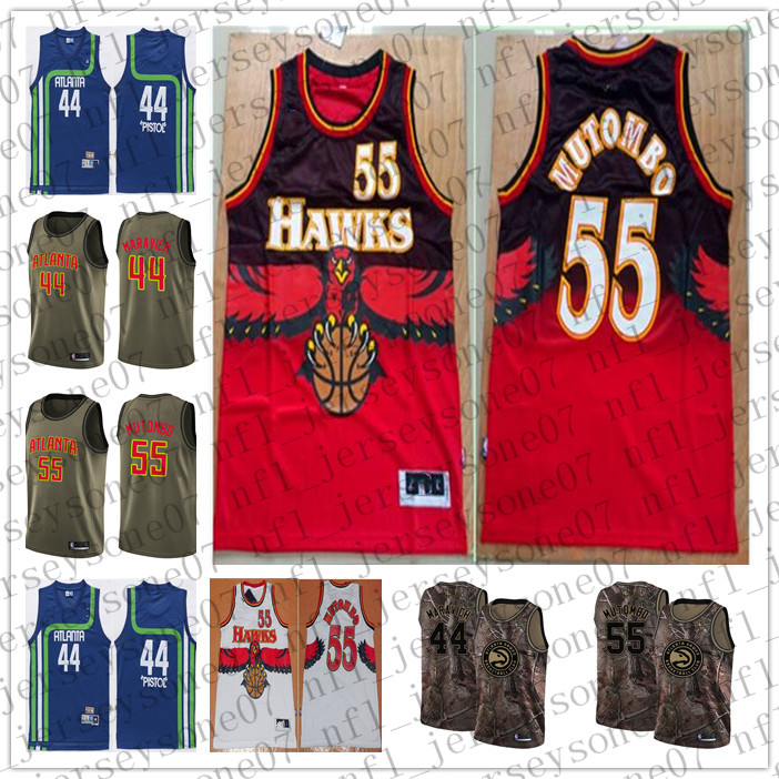 Custom atlanta Mens women youth Hawkss 44 Pete Maravich 55 Dikembe Mutombo red camo white black Throwback Basketball jersey
Custom atlanta Mens women youth Hawkss 44 Pete Maravich 55 Dikembe Mutombo red camo white black Throwback Basketball jersey