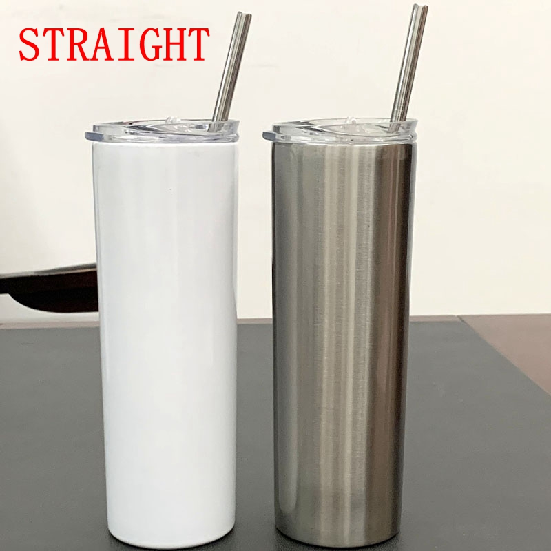 DIY 20oz Blank Sublimation Skinny Tumblers Straight tumbler 20 oz Double Wall Stainless Steel vacuum insulated sippy cups от DHgate WW