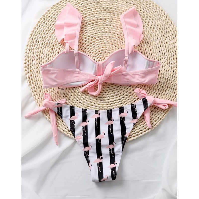 Ruffle Bikini Sexy Swimsuit Women Push Up Set Brazilian Bathing Suit Cute Swimwear Swimsuits Beachwear 210625