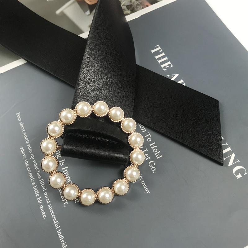 Belts Dressing Ladies Leather Professional Dress Belt Pearl Round Pin Buckle Wild Jeans With Narrow Fashion 2021, Black;brown
Belts Dressing Ladies Leather Professional Dress Belt Pearl Round Pin Buckle Wild Jeans With Narrow Fashion 2021, Black;brown