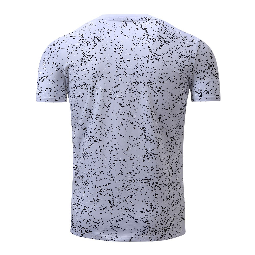 Arrival Men T-shirt Men's Short Sleeve Tee Full Polka Dot Printing V-neck T Shirt Cotton Flexible Tops Plus Size Tshirt Male 210518