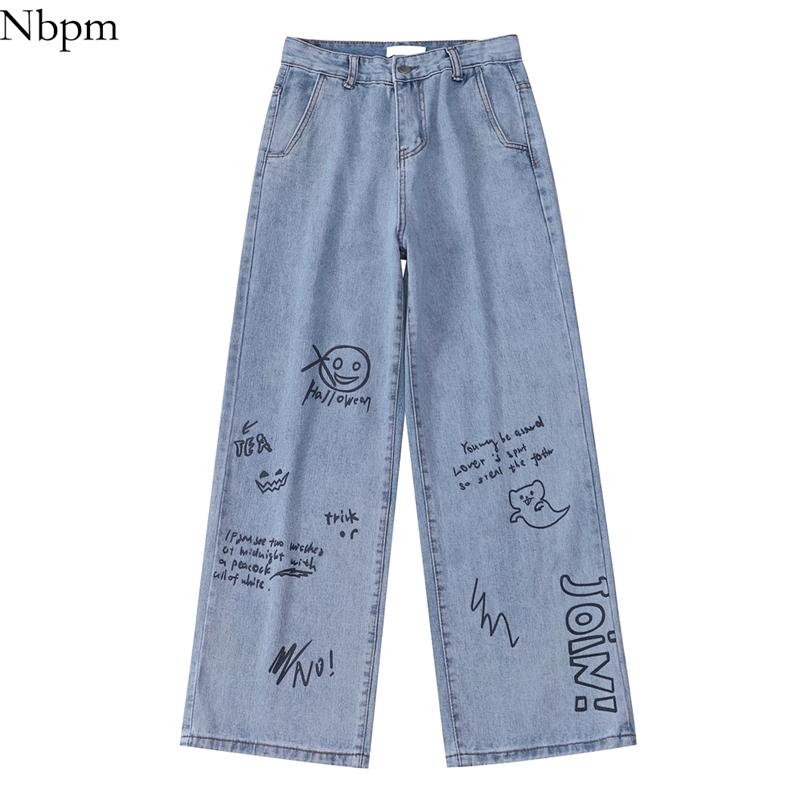 Nbpm Fashion Embroidery Cartoon Graffiti Women's Cute Jeans Wide Leg Woman High Waist Baggy Streetwear Pants Trousers 210708, As pictured
Nbpm Fashion Embroidery Cartoon Graffiti Women's Cute Jeans Wide Leg Woman High Waist Baggy Streetwear Pants Trousers 210708, As pictured