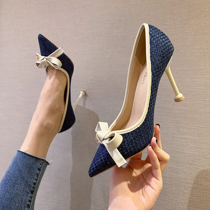 Korean fashion pointed high heels stiletto sexy thin single shoes bowknot net red all-match women's, 1-heel height 9.5cm
Korean fashion pointed high heels stiletto sexy thin single shoes bowknot net red all-match women's, 1-heel height 9.5cm