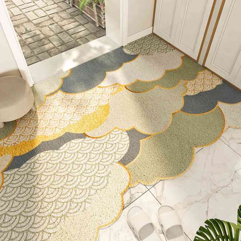 New Nordic style entry silk circle floor door DIY can cut household porch dust removal and anti-skid foot mat, Blue face
New Nordic style entry silk circle floor door DIY can cut household porch dust removal and anti-skid foot mat, Blue face