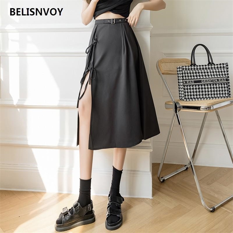 Women High Waist Skirts Irregular A-line Summer Office Lady Midi Feminine Lace Up Split Skirt Woman Retro Streetwear 210520, Black
Women High Waist Skirts Irregular A-line Summer Office Lady Midi Feminine Lace Up Split Skirt Woman Retro Streetwear 210520, Black