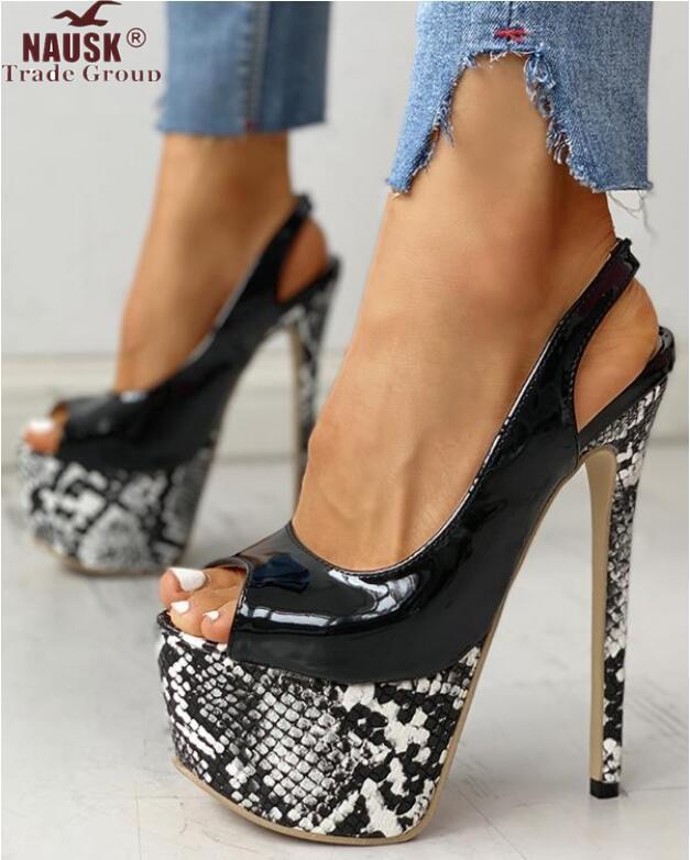 Sandals 2021 16CM Platform High Heels Summer Sexy Ankle Strap Open Toe Gladiator Party Dress Women Shoes Zapatos De Mujer, Black
Sandals 2021 16CM Platform High Heels Summer Sexy Ankle Strap Open Toe Gladiator Party Dress Women Shoes Zapatos De Mujer, Black