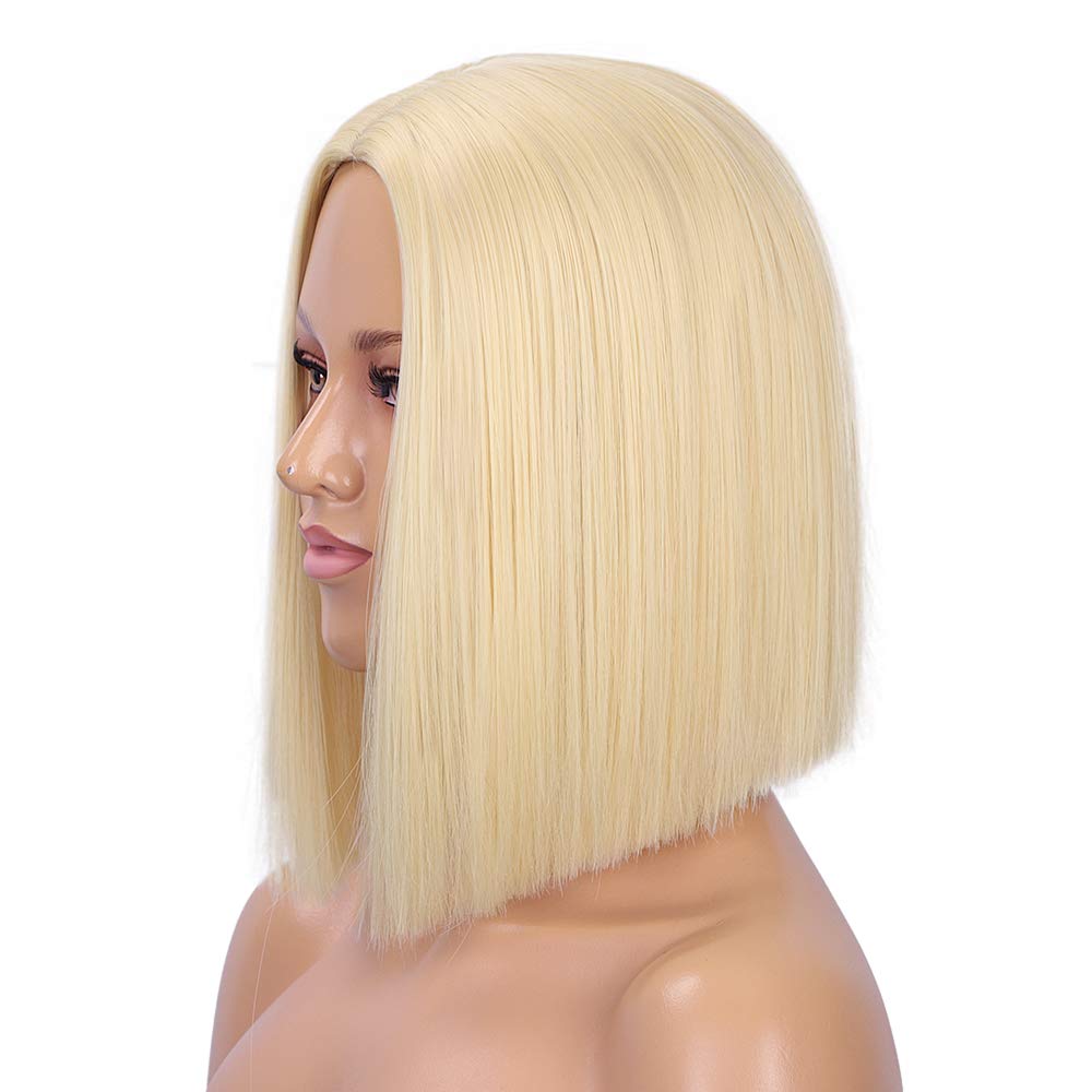 Woemns Short Hair Synthetic Straight Bob Cut Wig Middle Part Shoulder Length Fashion Wigs for Women Cosplay