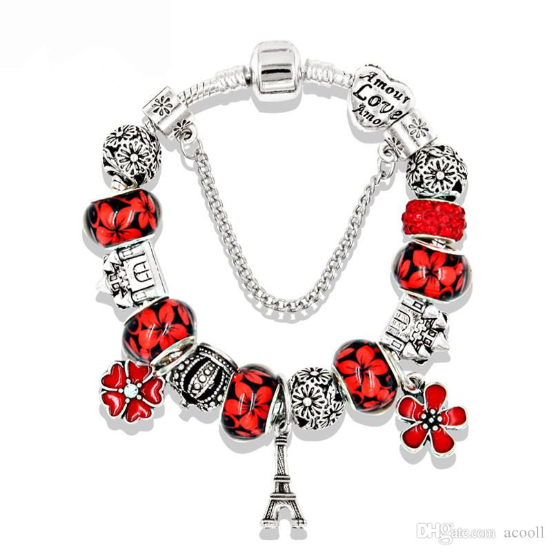 5 colors Eiffel Tower Pendant Bracelet for Pandora Style Crystal Jewelry Wholesale, Black
5 colors Eiffel Tower Pendant Bracelet for Pandora Style Crystal Jewelry Wholesale, Black