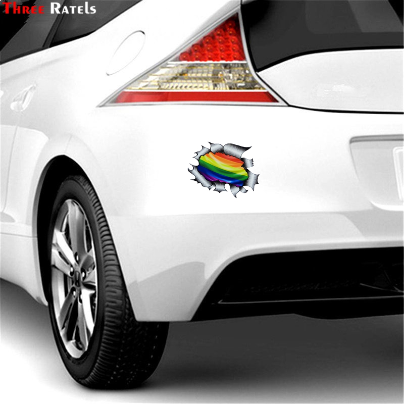 Three Ratels FTC-788# 13X16.4CM Torn Metal Design With Gay Pride LGBT Rainbow Flag Motif External Vinyl Car Sticker Decal, Ftc-788 colorful
Three Ratels FTC-788# 13X16.4CM Torn Metal Design With Gay Pride LGBT Rainbow Flag Motif External Vinyl Car Sticker Decal, Ftc-788 colorful
