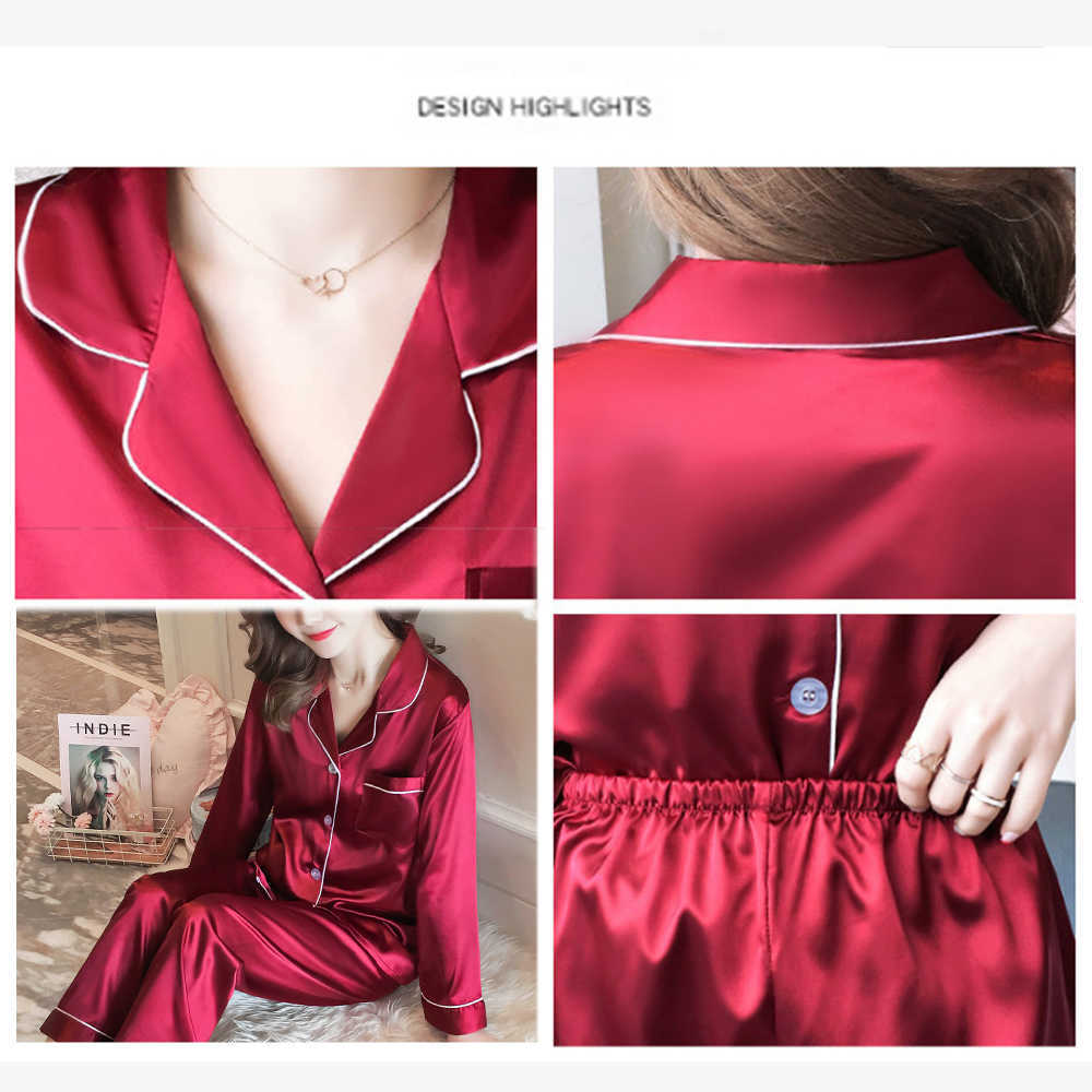 Pajamas for Women Silk Satin Sets 2 Piece's Nightie Shorts Sleepwear Pijama Female Summer Sleeve Pajama Suit Plus Size 210826