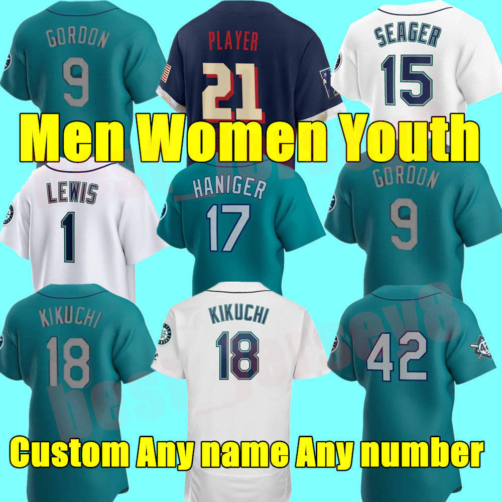 2021 Men Women kids Ken Griffey Jr. baseball Jerseys Suzuki Ichiro Felix Hernandez Edgar Mitch Haniger Kyle Seager Marco Gonzales jersey, As shown in illustration
2021 Men Women kids Ken Griffey Jr. baseball Jerseys Suzuki Ichiro Felix Hernandez Edgar Mitch Haniger Kyle Seager Marco Gonzales jersey, As shown in illustration