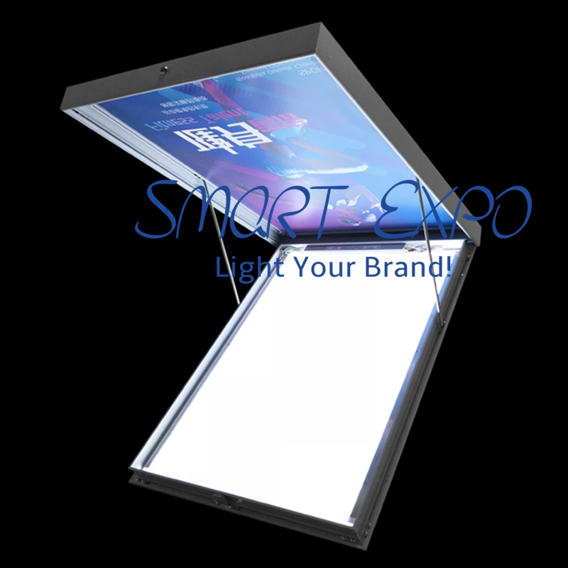 Restaurant Outdoor LED Sign Box Advertising Display Poster Billboard with Exquisite Waterproof Aluminum Frame and Wood Case Packing (60*80cm)