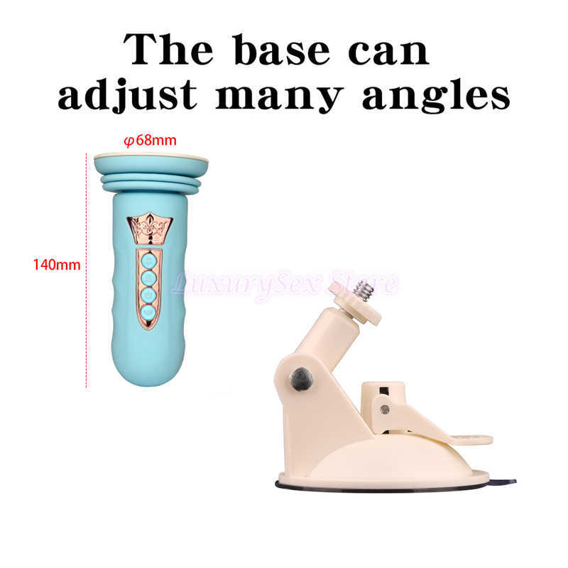 Mini Automatic Sex Machine Telescopic Dildo Rotation Dildo Vibrator Sex Toys for Women Realistic Dildo Thrusting Gun Vibrator Y201118