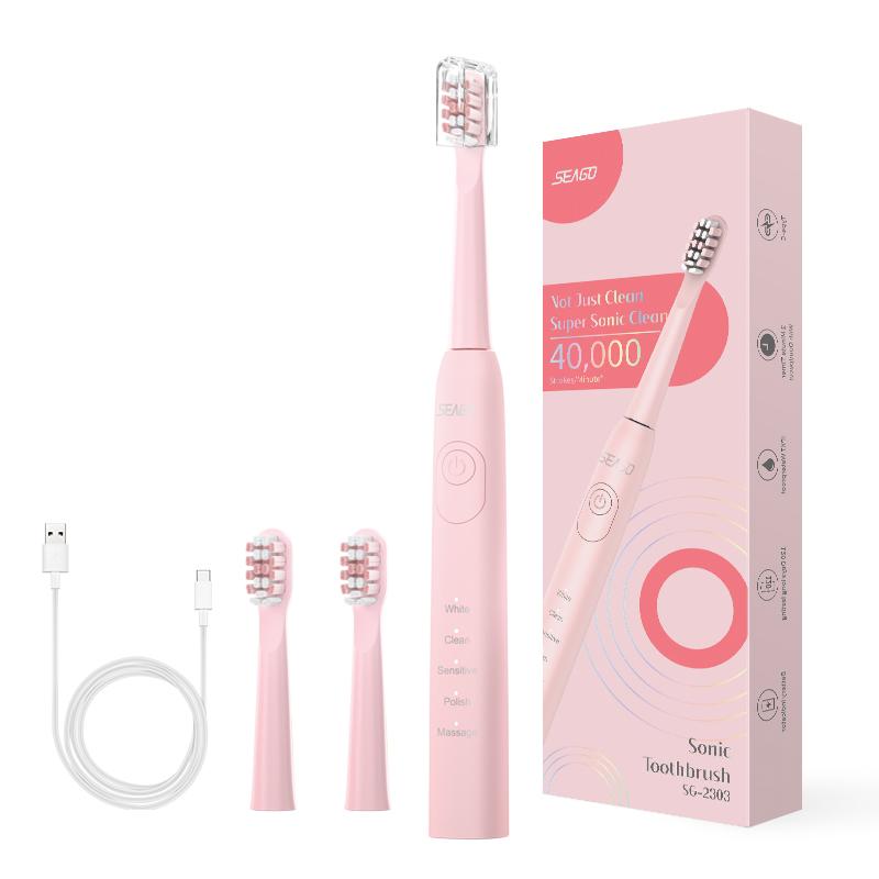 Smart Electric Toothbrush Seago Sonic Adult Dental Cleaning Fully Waterproof Timer Teeth Brush 3 Heads 5 Working Modes
Smart Electric Toothbrush Seago Sonic Adult Dental Cleaning Fully Waterproof Timer Teeth Brush 3 Heads 5 Working Modes