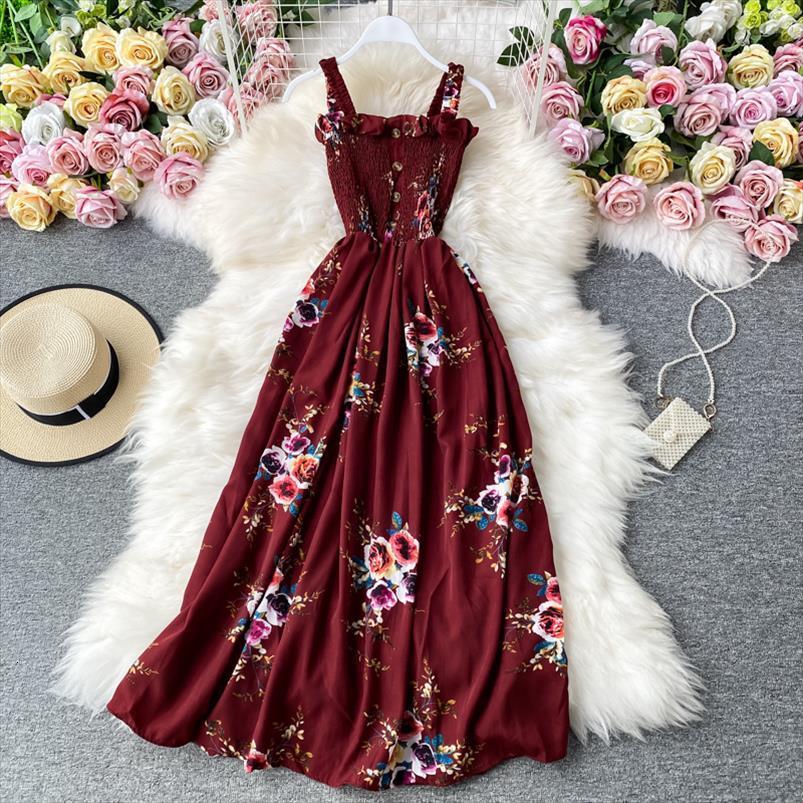 vintage boho button womens dresses spaghetti strap floral print midi long dress summer party women elegant tunic beach holiday, Black;gray
vintage boho button womens dresses spaghetti strap floral print midi long dress summer party women elegant tunic beach holiday, Black;gray