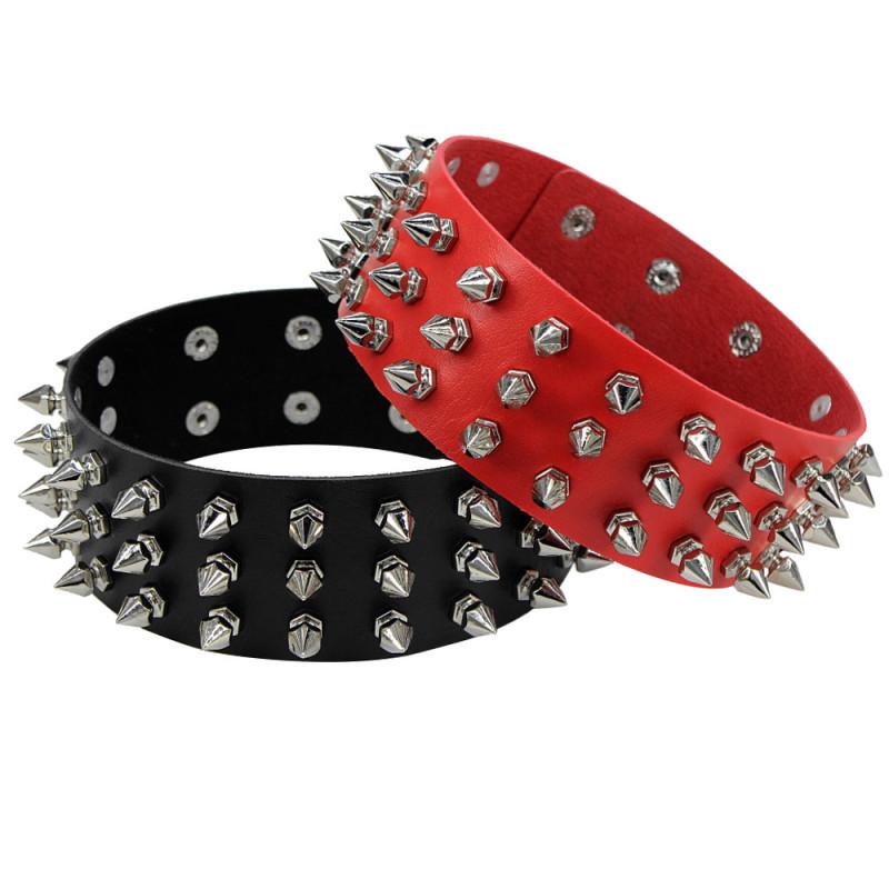 Chokers Fashion Harajaku Three Rows Metal Spike Rock Gothic PU Leather Necklace Collar Nightclub Rivets Jewelry
Chokers Fashion Harajaku Three Rows Metal Spike Rock Gothic PU Leather Necklace Collar Nightclub Rivets Jewelry