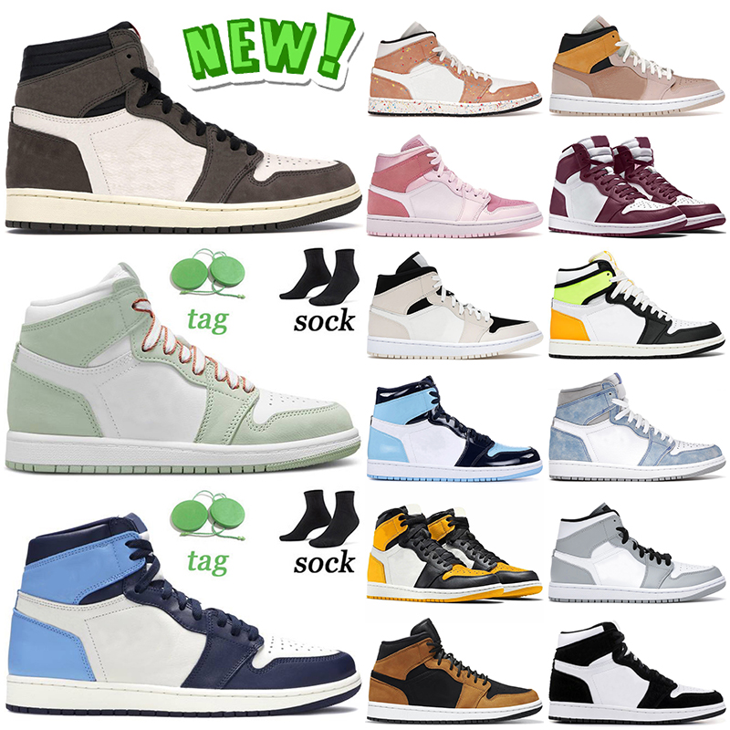 Hot Selling Mens Basketball Shoes Air Jorden 1 1s Women Retro Sneakers Obsidian Seafoam Mid Digital Pink Hyper Royal Twist White Jumpman Jorden1s Off Sneakers Size 13, B34 game 36-45
Hot Selling Mens Basketball Shoes Air Jorden 1 1s Women Retro Sneakers Obsidian Seafoam Mid Digital Pink Hyper Royal Twist White Jumpman Jorden1s Off Sneakers Size 13, B34 game 36-45