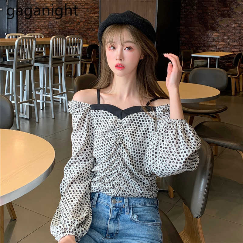 Korean Women Spring Off Shoulder Tops Square Collar Casual Blouses Office Ladies Slim Puff Sleeves Fashion 210601