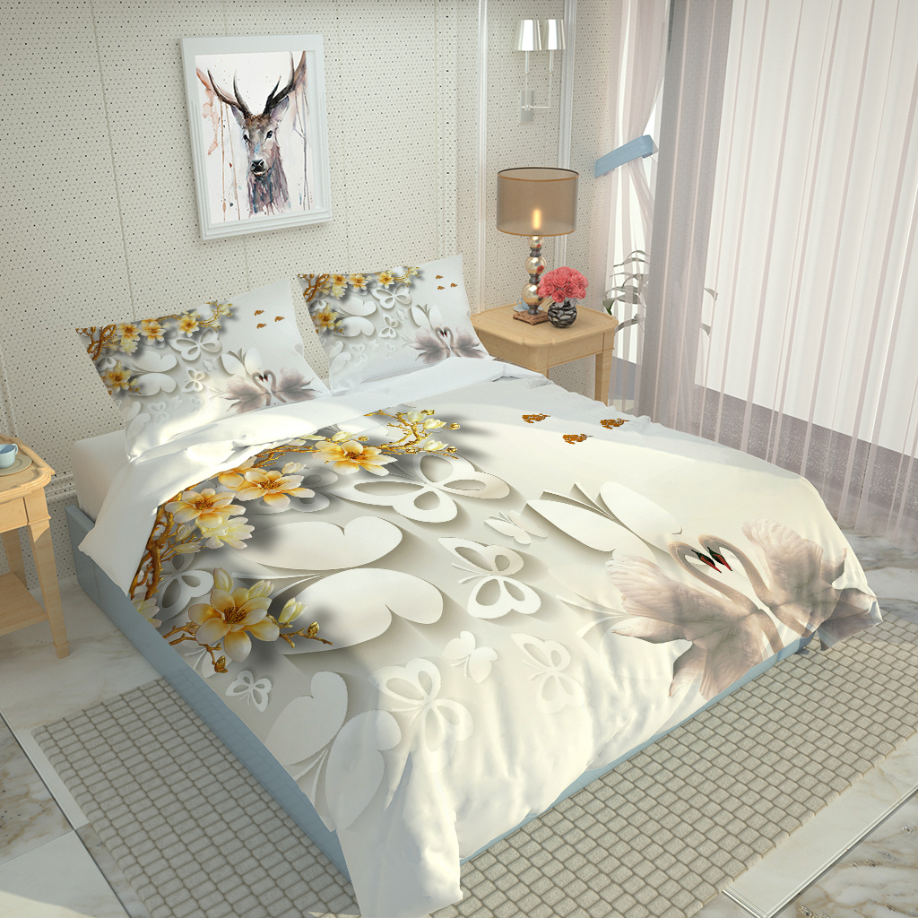 Twin Full Queen King Size Bedding Set Red 3pcs Duvet Cover Sets Pillowcase 3D Printed