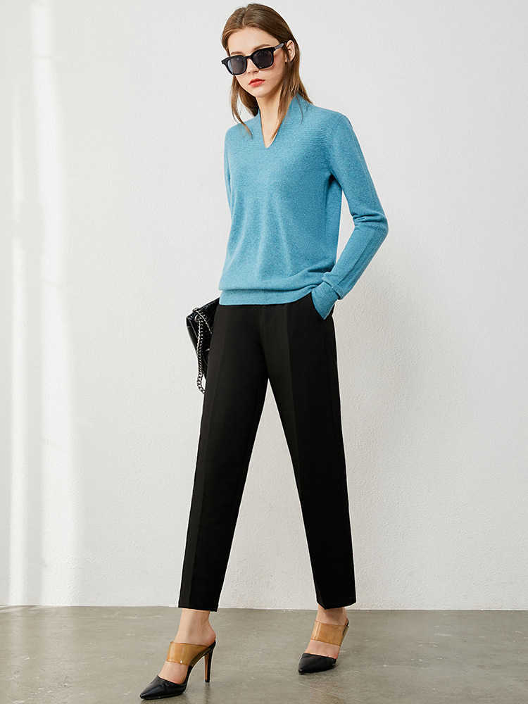 Minimalism Autumn Fashion Women's Pants Causal High Waist Solid Straight Ankel-length Female 12040730 210527