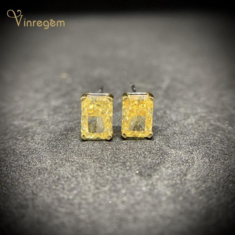 Stud Vinregem 100% 925 Sterling Silver Radiant Cut Yellow Created Moissanite Gemstone Engagement Classic Studs Earrings Fine Jewelry, Golden;silver
Stud Vinregem 100% 925 Sterling Silver Radiant Cut Yellow Created Moissanite Gemstone Engagement Classic Studs Earrings Fine Jewelry, Golden;silver