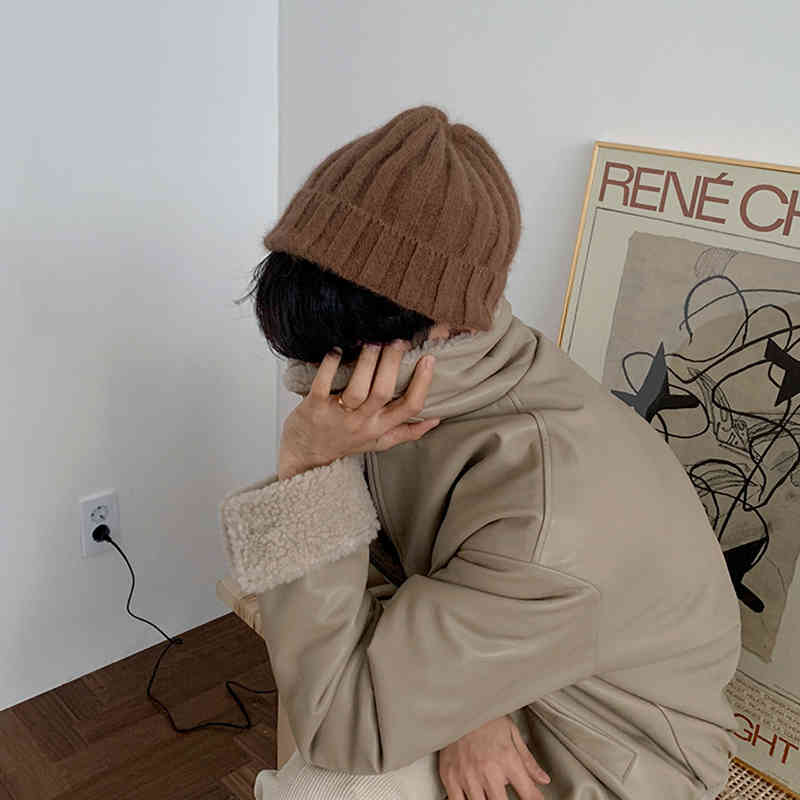 IEFB Korean lamb fur coat locomotive coat winter thickening plush cotton coat stand collar oversized loose vintage jackets Y4770 210524