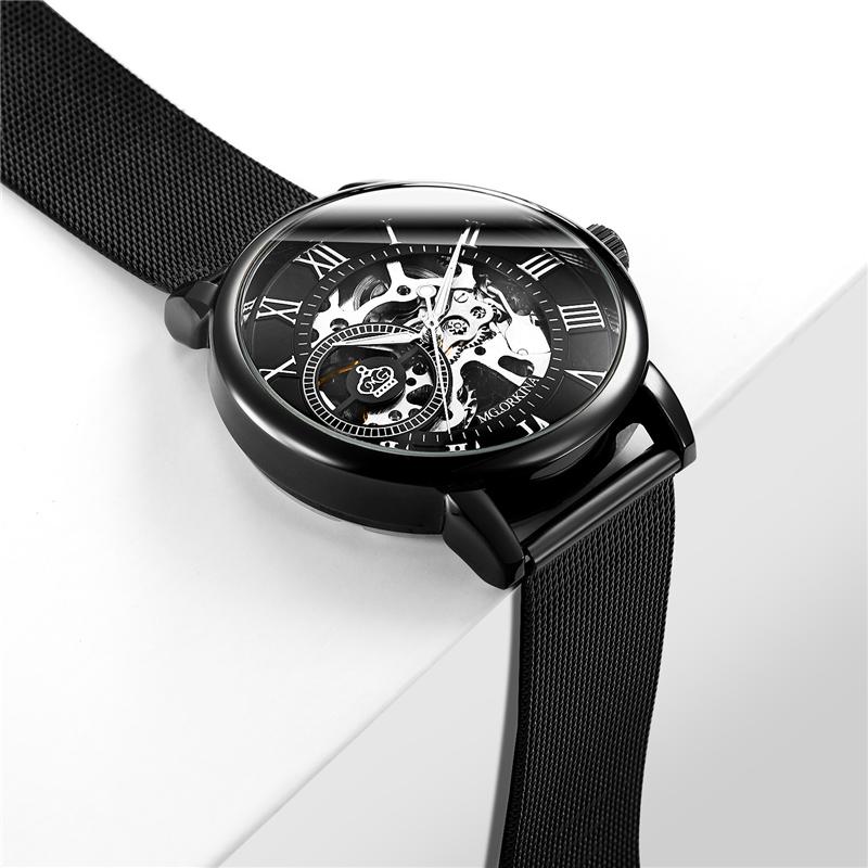 Top Selling Skeleton Design Black Mechanical Watches Men Stainless Steel Mesh Band Waterproof Relogio Male Clock Wrist Watch Wristwatches, Silver white
Top Selling Skeleton Design Black Mechanical Watches Men Stainless Steel Mesh Band Waterproof Relogio Male Clock Wrist Watch Wristwatches, Silver white