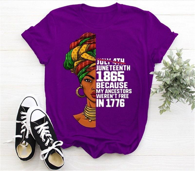 African Black Girl Print Women T Shirt Juneteenth My Independence Day T-Shirt Femme Melanin Shirts Graphic Tshirt Female Size 3XL
African Black Girl Print Women T Shirt Juneteenth My Independence Day T-Shirt Femme Melanin Shirts Graphic Tshirt Female Size 3XL