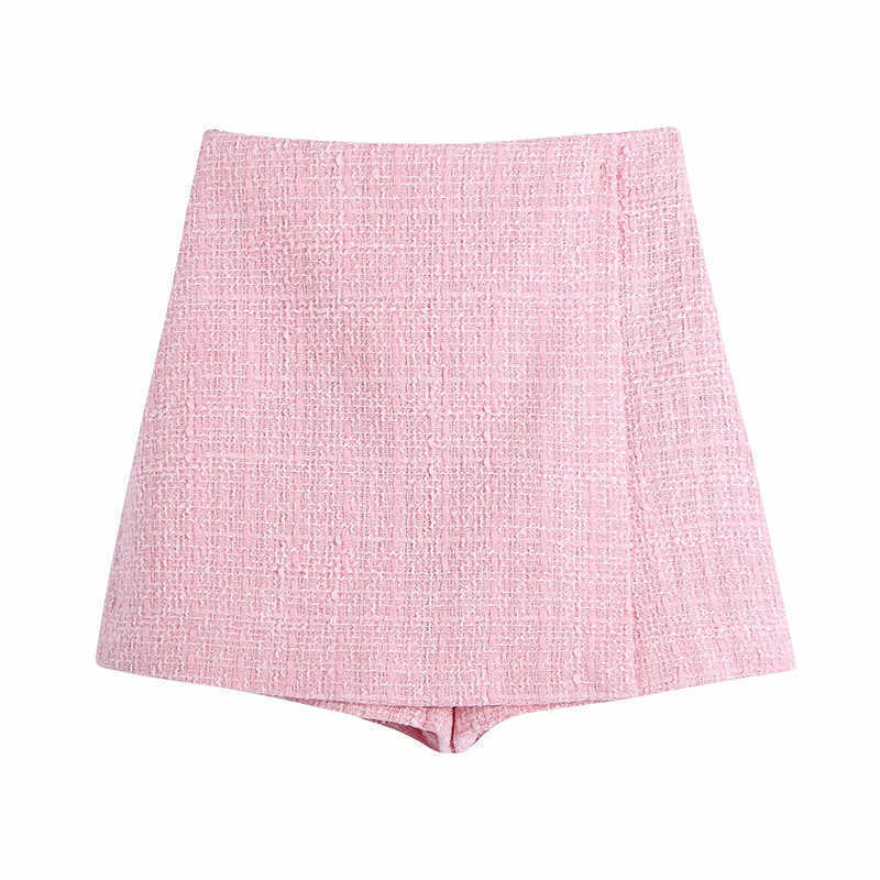 DEAT Women Natched Neck Long Sleeve Skirt Short Two Piece Set Fashion Temperament Spring Autumn 11D1710 210709