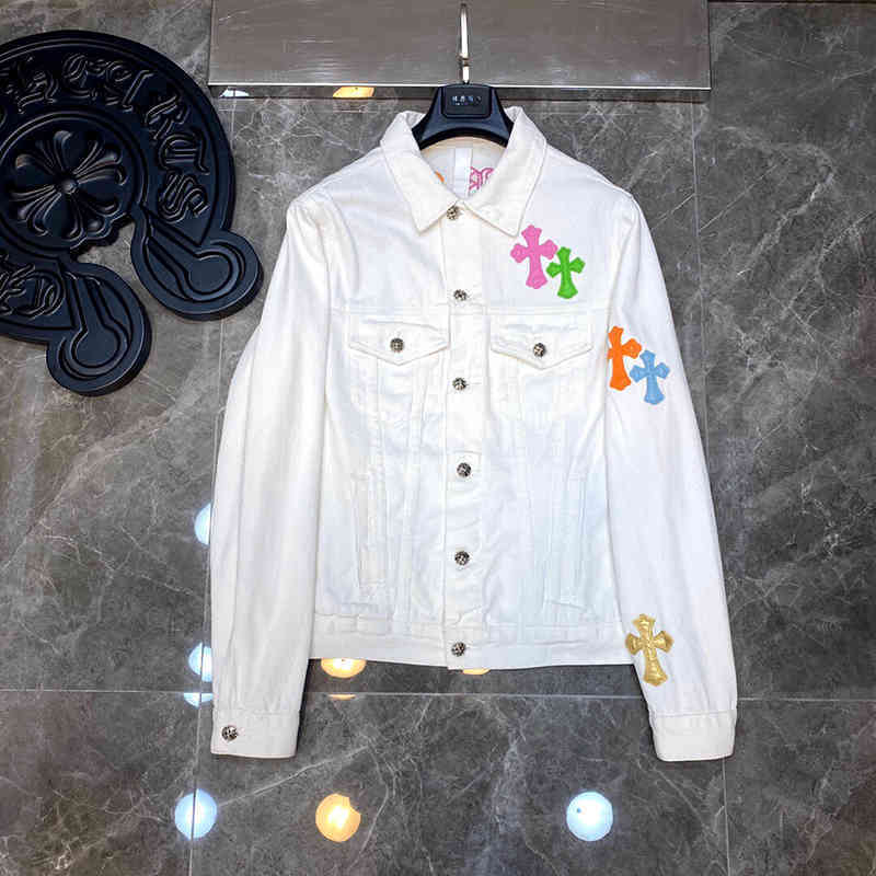 Ch 21ss New cro/sin Crow Autumn Colorful Sanskrit Cross Pasted Leather Denim Men's and Women's Jacket Lovers Trend Ch, Black;brown
Ch 21ss New cro/sin Crow Autumn Colorful Sanskrit Cross Pasted Leather Denim Men's and Women's Jacket Lovers Trend Ch, Black;brown