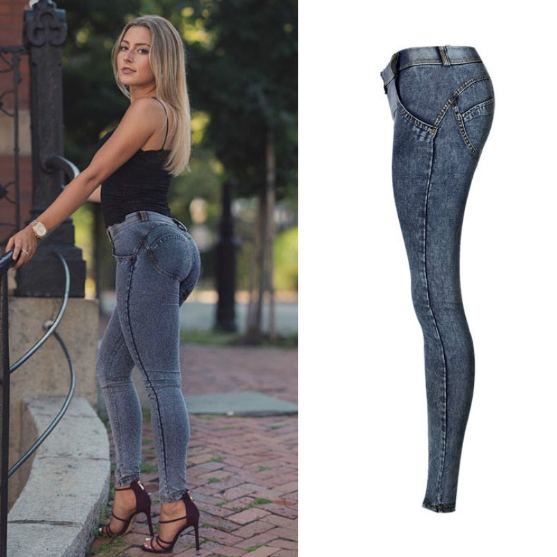 2021Low Waist Push Up Jeans Women Fashion High Street Snow Wash Slim Elasticity Skinny Denim Pants Soft Cotton Vaqueros Mujer 2021
