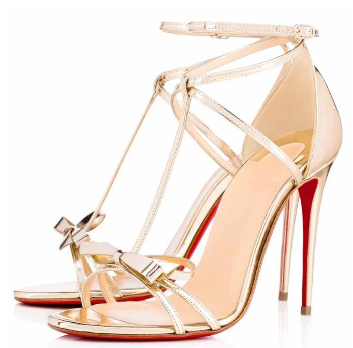 Summer Ladies Sandals High Heels Red Sole Shoes Luxury Patent Leather Straps T-shaped Bow Knot Open Toe Reds Soles Blakissima 100mm Sandalss
Summer Ladies Sandals High Heels Red Sole Shoes Luxury Patent Leather Straps T-shaped Bow Knot Open Toe Reds Soles Blakissima 100mm Sandalss