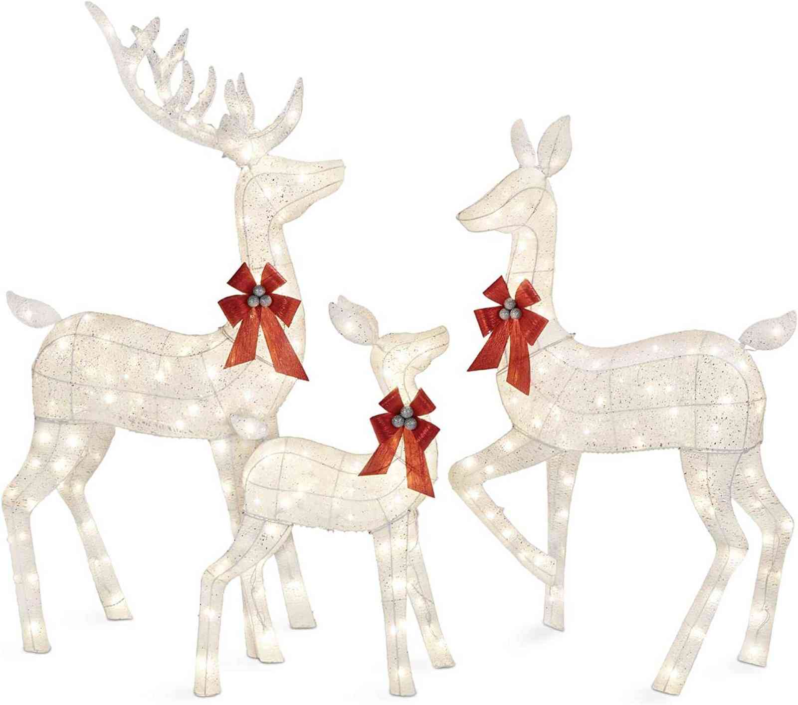 Best choice products 3-piece luminous Christmas deer family set outdoor courtyard decoration with 360 LED lights, piles, zipper ties - Gold H1106
Best choice products 3-piece luminous Christmas deer family set outdoor courtyard decoration with 360 LED lights, piles, zipper ties - Gold H1106