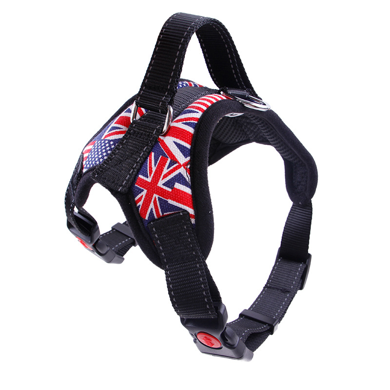 Fashion Pet Harnesses Leashes Outdoor Sports Printed Pets Dog Collar Chain Teddy Corgi Bichon Puppy Supplies
