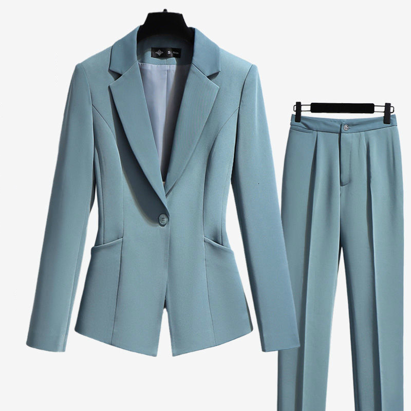 Women's Two Piece Pants Female office suit, paired with two engraved pieces, single button and long pants, spring fall, , 6OTA, 1# shoe box
Women's Two Piece Pants Female office suit, paired with two engraved pieces, single button and long pants, spring fall, , 6OTA, 1# shoe box