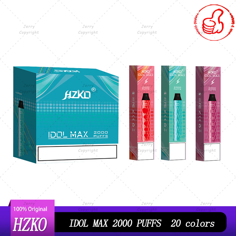 HZKO IDOL MAX Disposable Device Kit E cigarette 1000mAh Battery Vape 2000 Puff Pre-Filled 6.5ml Pod For Bang Bar Plus Flow от DHgate WW