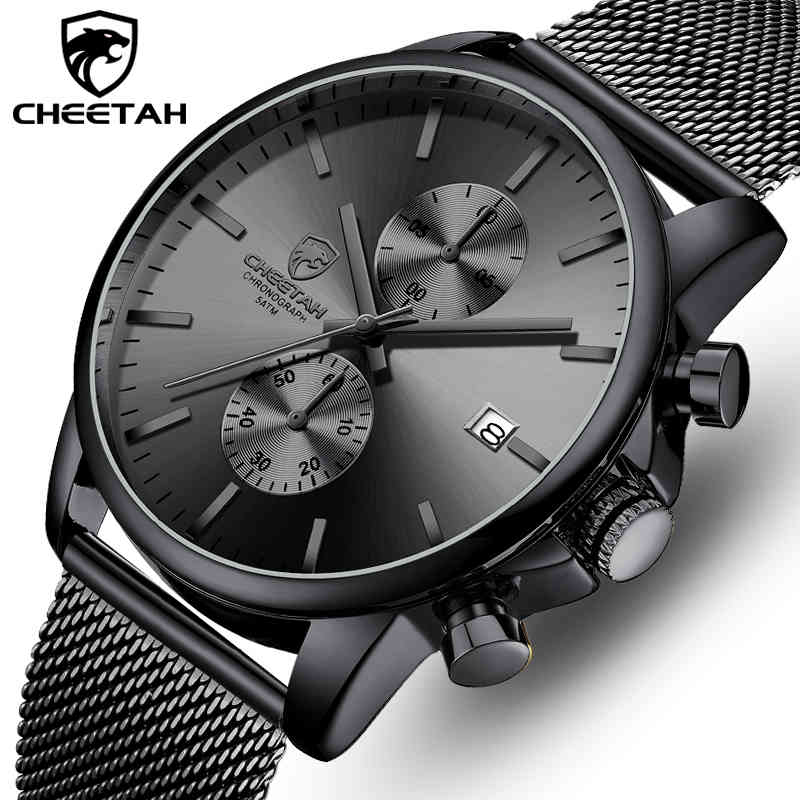CHEETAH Fashion Business Mens Watches Top Brand Luxury Sports Chronograph Waterproof Men Watch Quartz Clock Relogio Masculino 210517, Gold black
CHEETAH Fashion Business Mens Watches Top Brand Luxury Sports Chronograph Waterproof Men Watch Quartz Clock Relogio Masculino 210517, Gold black