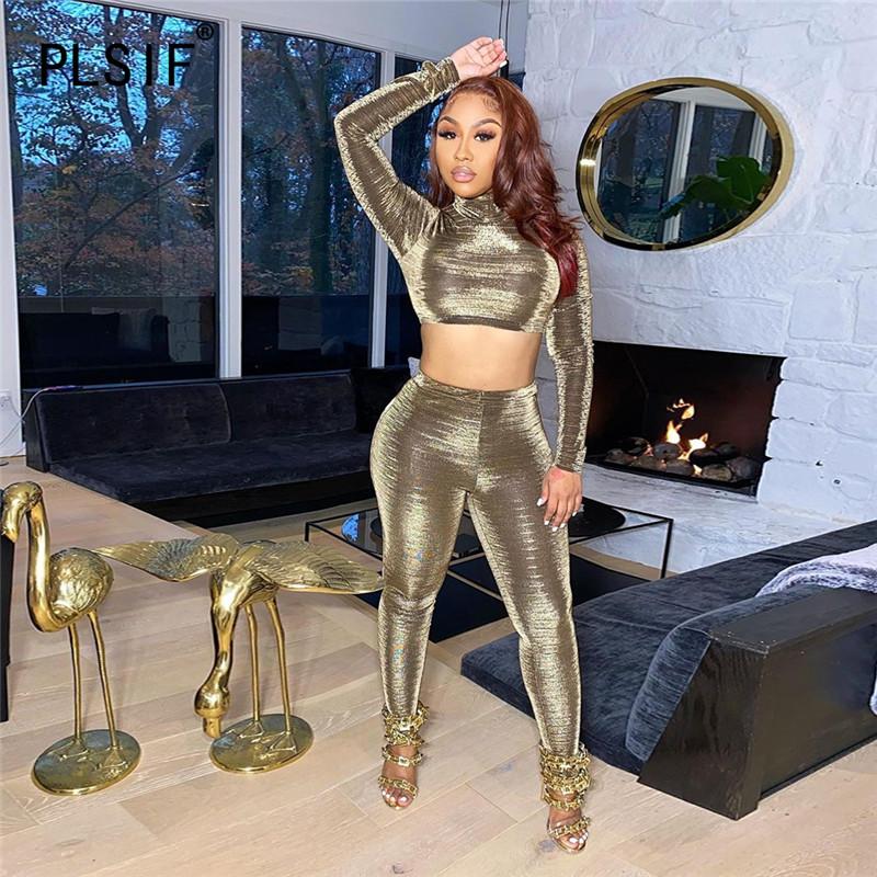 Women's Two Piece Pants Spring 2022 Long Sleeves High Collar Solid Color Shiny Trim Slim Navel Sexy Trend Nightclub Two-piece Suit, White
Women's Two Piece Pants Spring 2022 Long Sleeves High Collar Solid Color Shiny Trim Slim Navel Sexy Trend Nightclub Two-piece Suit, White