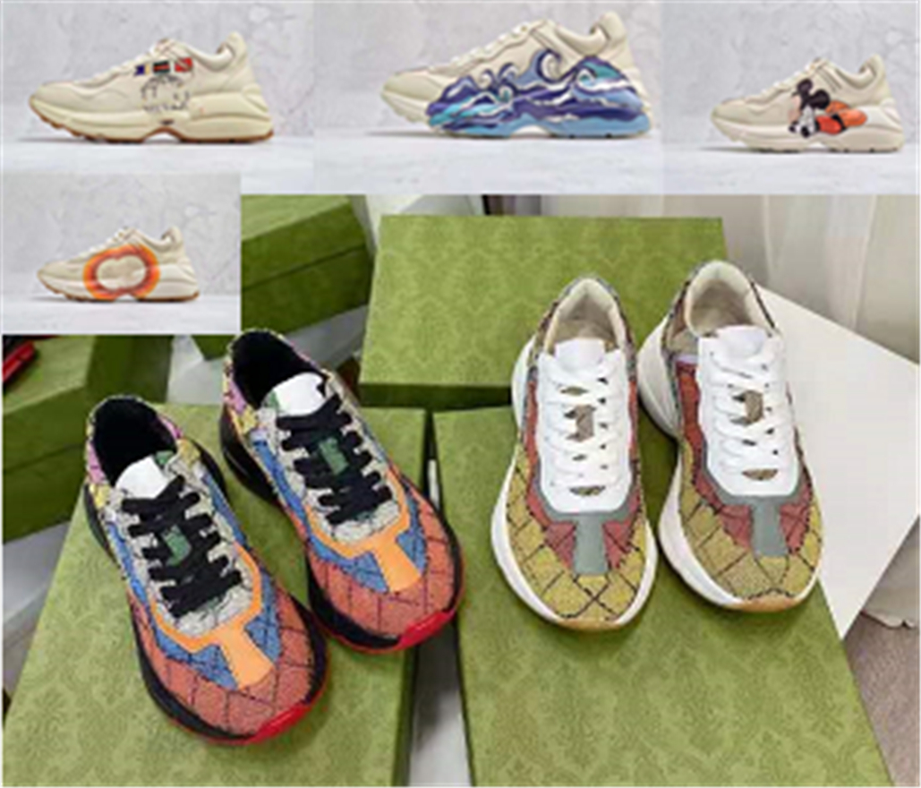 2021 Designers Shoes Luxury Multicolor Rhyton Women Men Sneakers Trainers Vintage Chaussures Ladies Casual Shoe Designer Sneaker Top Quality, Black
2021 Designers Shoes Luxury Multicolor Rhyton Women Men Sneakers Trainers Vintage Chaussures Ladies Casual Shoe Designer Sneaker Top Quality, Black