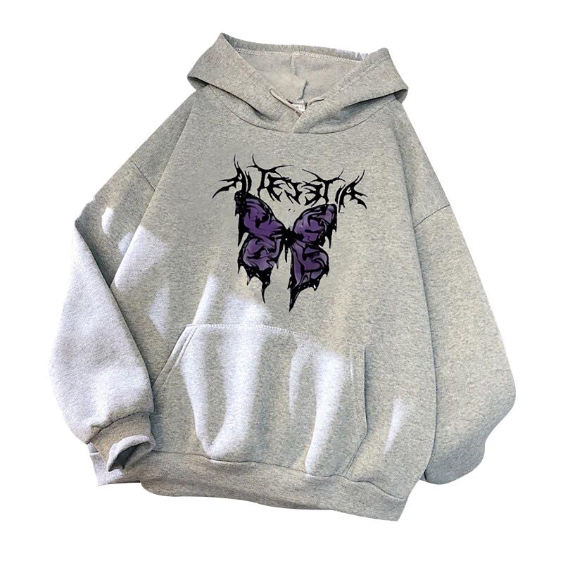 Gym Clothing Winter Gothic Women's Round Neck Casual Butterfly Print Long Sleeve Sweatshirt Top Hoodie Fashion Anime Loose Streetwear, White;black
Gym Clothing Winter Gothic Women's Round Neck Casual Butterfly Print Long Sleeve Sweatshirt Top Hoodie Fashion Anime Loose Streetwear, White;black