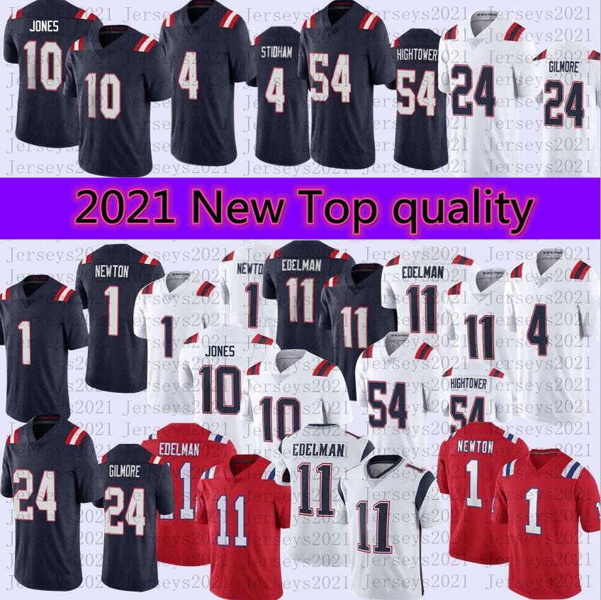 Men 1 Cam Newton 10 Mac Jones Football Jersey 54 Donta Hightower 24 Stephon Gilmore 4 Jarrett Stidham 11 Julian Edelman High quality Stitche