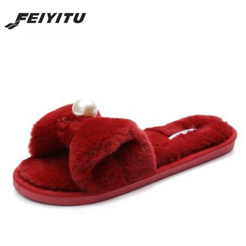 Slippers FeiYiTu Autumn Winter Ladies Cotton Month Shoes Pearl Bow Plush Flat Word Dragging Hair Open Home Women, Black
Slippers FeiYiTu Autumn Winter Ladies Cotton Month Shoes Pearl Bow Plush Flat Word Dragging Hair Open Home Women, Black