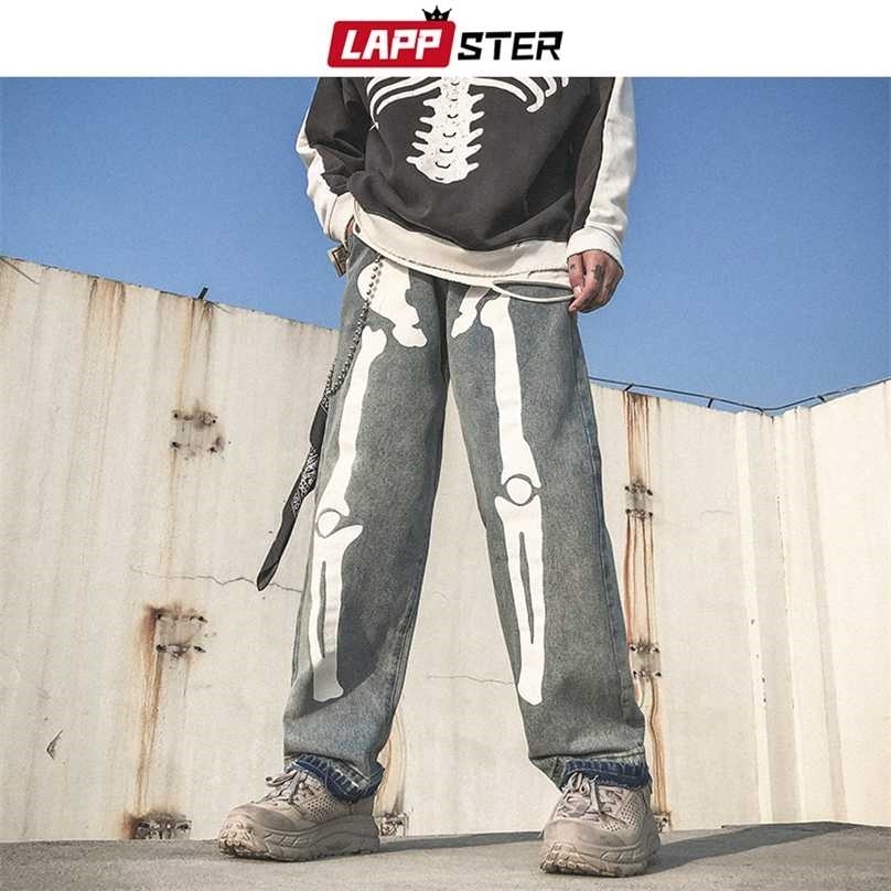 LAPPSTER Men Skeleton Oversized Black Jeans Pants Denim Mens Streetwear Hip Hop Harem High Wasit Overalls 211111, Grey
LAPPSTER Men Skeleton Oversized Black Jeans Pants Denim Mens Streetwear Hip Hop Harem High Wasit Overalls 211111, Grey