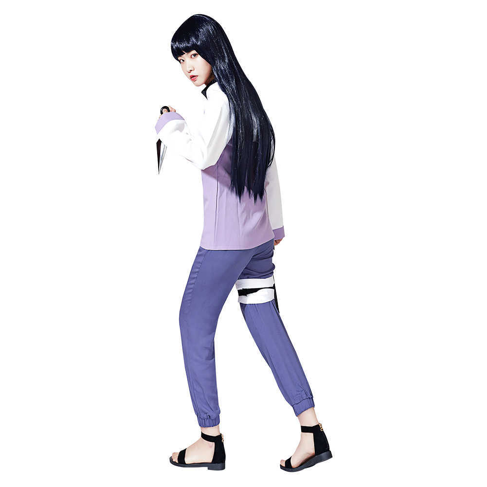 (In Stock) Hyuga Hinata Cosplay Costume Full Set Outfit Halloween Carnival For Women Girls Y0913
