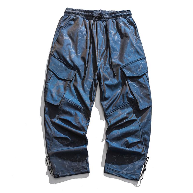 BYBB'S DARK Blue Tactics Joggers Men Cargo Pants Discolor Sweatpants Streetwear Male 2021 Fashion Trousers Big Pocket BB203 Men's