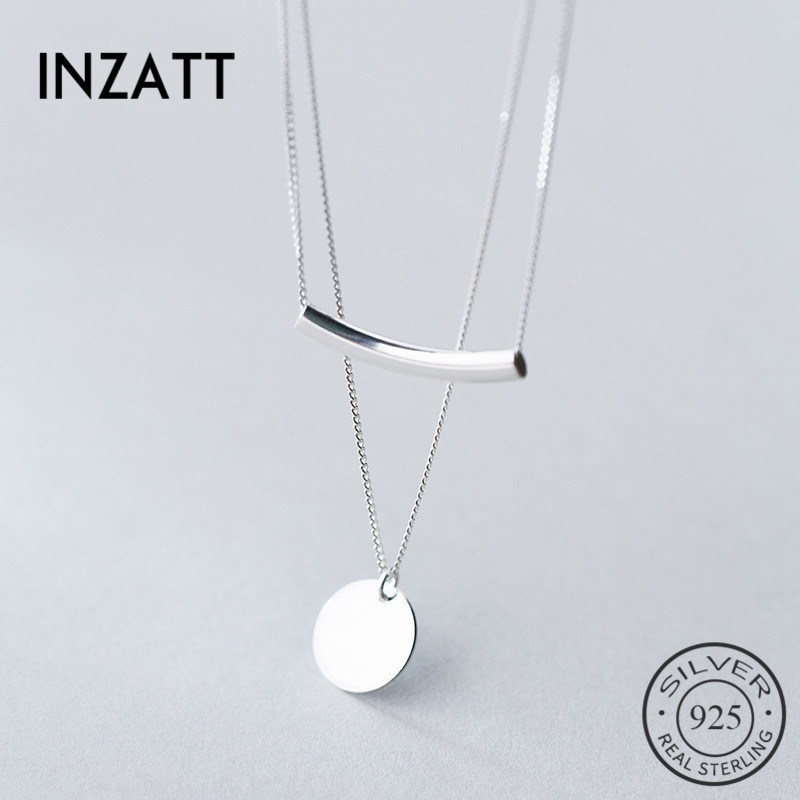 INZATT Real 925 Sterling Silver Layer Chain Geometric Round Disc Bent Pipe Choker Pendant Necklace For Women Party FINE Jewelry
INZATT Real 925 Sterling Silver Layer Chain Geometric Round Disc Bent Pipe Choker Pendant Necklace For Women Party FINE Jewelry