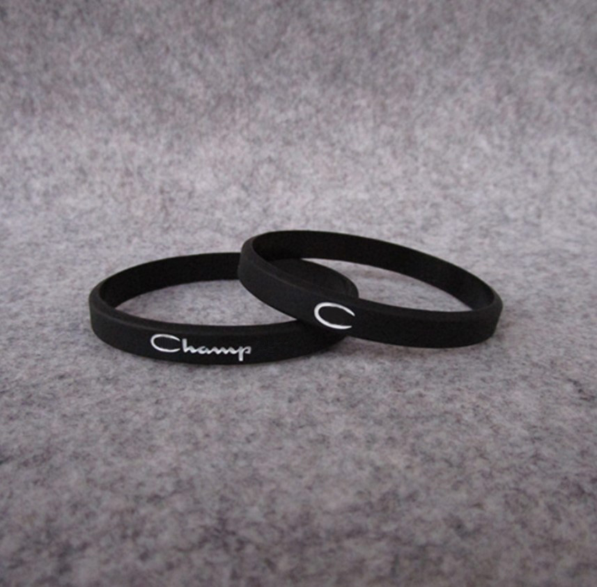 50PCS Silicone Champion Jelly Bracelets Unisex Wristband Colorful Rubber Bracelet Sport Wrist Band Fashion Jewelry Promotion Gift