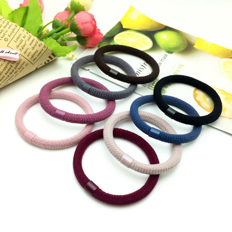 Women Girls Colorful Nylon Elastic Hair Ties Bands Ponytail Holder Rubber Band Headband Hairs Accessories 0361