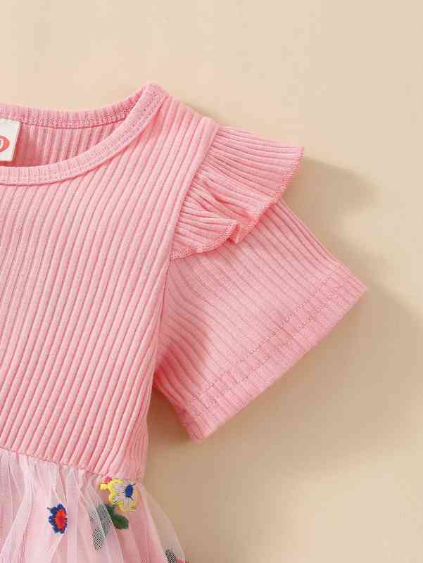 Baby Floral Embroidery Mesh Dress SHE